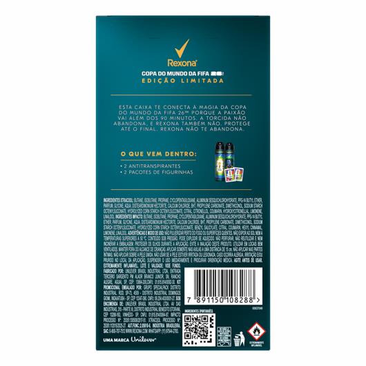 Pack Antitranspirante Aerossol Xtracool + Impacto Rexona Men 2 Unidades 150ml Cada Edição Limitada + 2 Pacotes de Figurinhas - Imagem em destaque