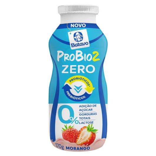 Iogurte Desnatado Morango Zero Lactose Batavo Probio2 Frasco 170g - Imagem em destaque
