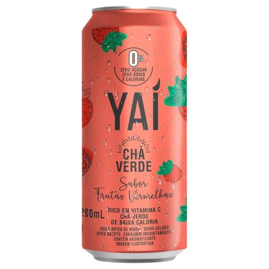 Chá Verde Frutas Vermelhas Yaí Lata 290ml - Imagem em destaque