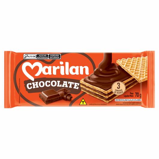 Wafer Chocolate Marilan 70g - Imagem em destaque