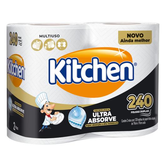 Papel Toalha Folha Dupla Ultra Absorve Kitchen 240 Folhas - Imagem em destaque