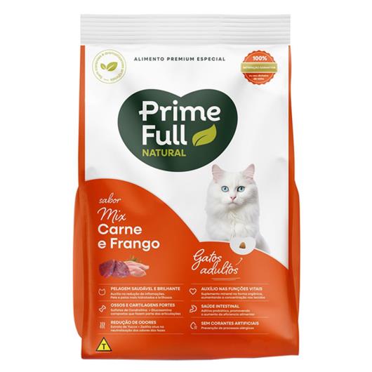 Ração para Gatos Adultos Carne e Frango Prime Full Pacote 900g - Imagem em destaque