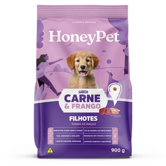Ração para Cães Filhotes Carne e Frango Honey Pet Pacote 900g - Imagem em destaque