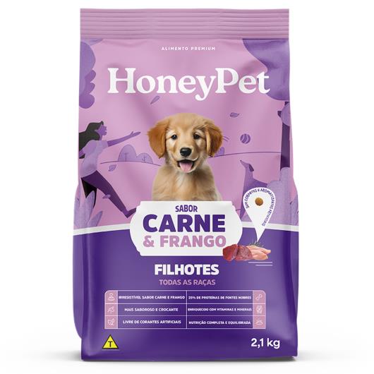 Ração para Cães Adultos Médios e Grandes Carne e Frango Honey Pet Pacote 2,1kg - Imagem em destaque