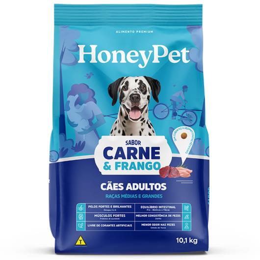Ração para Cães Adultos Carne e Frango Honey Pet Pacote 10kg - Imagem em destaque