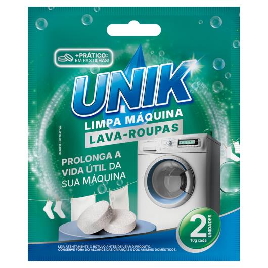 Limpador para Máquina de Roupa Unik Pastilha Envelope 20g 2 Unidades - Imagem em destaque