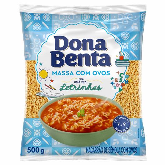 Macarrão com Ovos Letrinhas Dona Benta Pacote 500g - Imagem em destaque