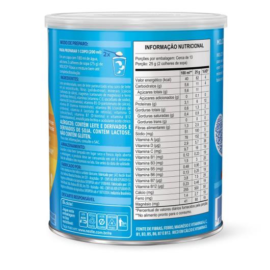 Composto Lácteo Fibras Molico Lata 330g - Imagem em destaque