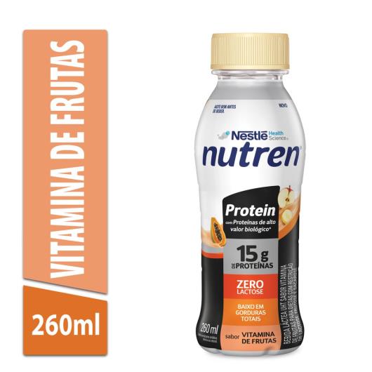Bebida Láctea Vitamina de Frutas 15g de Proteínas Zero Lactose Nutren Protein Frasco 260ml - Imagem em destaque