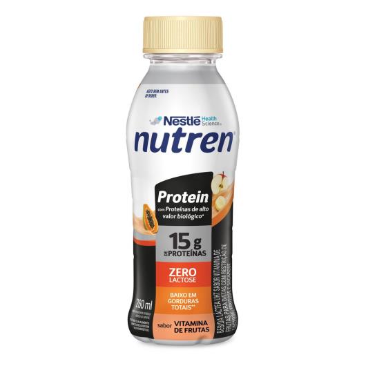 Bebida Láctea Vitamina de Frutas 15g de Proteínas Zero Lactose Nutren Protein Frasco 260ml - Imagem em destaque