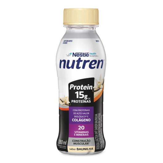 Bebida Láctea Baunilha 15g de Proteínas com Colágeno Nutren Protein Frasco 260ml - Imagem em destaque