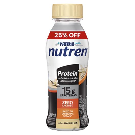 Bebida Láctea Baunilha 15g de Proteínas Zero Lactose Nutren Protein Frasco 260ml Grátis 25% Off - Imagem em destaque