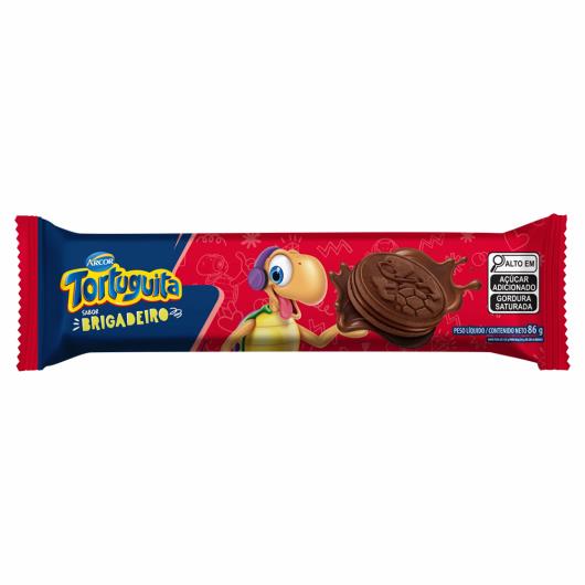 Biscoito Chocolate Recheio Brigadeiro Arcor Tortuguita 86g - Imagem em destaque
