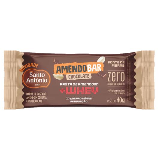 Barra de Proteína Chocolate + Whey Zero Adição de Açúcares Santo Antônio 40g - Imagem em destaque