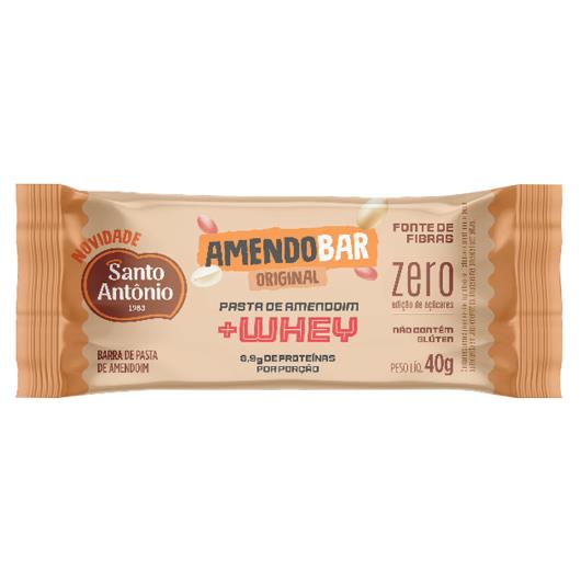Barra de Proteína Original + Whey Zero Adição de Açúcares Santo Antônio 40g - Imagem em destaque