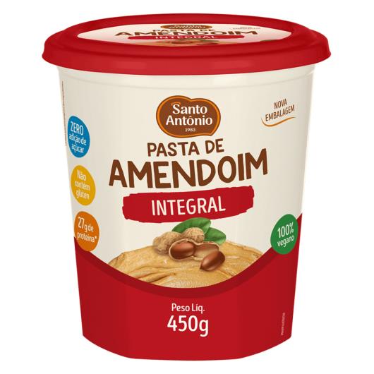 Pasta de Amendoim Integral Zero Adição de Açúcares Santo Antônio Pote 450g - Imagem em destaque