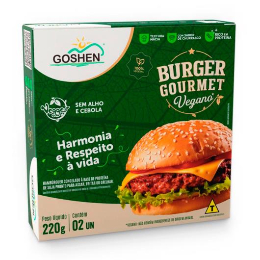 Hambúrguer à Base de Soja Vegano Gourmet Goshen Caixa 220g - Imagem em destaque