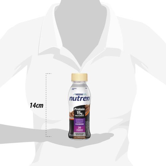 Bebida Láctea Chocolate 15g de Proteínas com Colágeno Nutren Frasco 260ml - Imagem em destaque