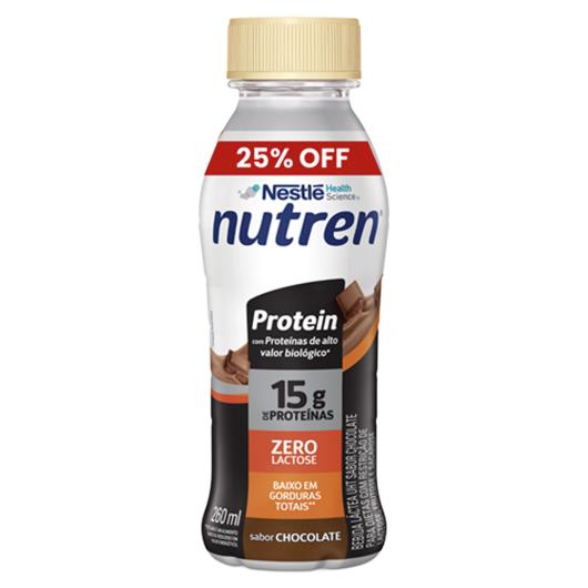 Bebida Láctea Chocolate 15g de Proteínas Zero Lactose Nutren Frasco 260ml Grátis 25% Off - Imagem em destaque