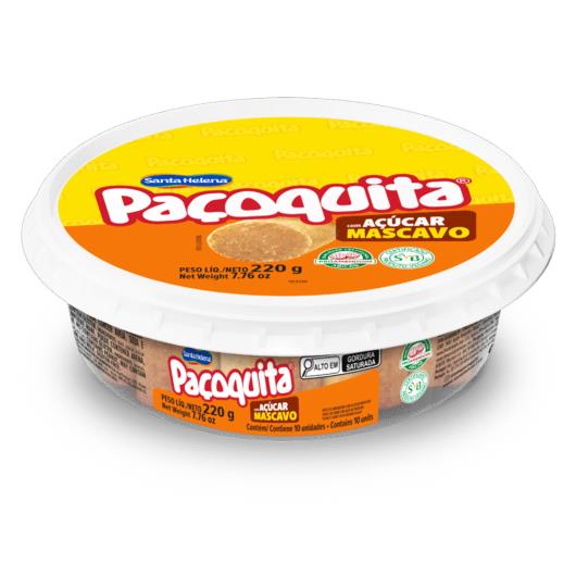Paçoca Paçoquita Açúcar Mascavo Santa Helena Pote 220g - Imagem em destaque