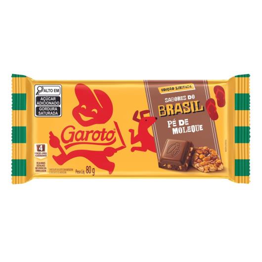 Chocolate ao Leite Pé de Moleque Garoto 80g Edição Limitada Sabores do Brasil - Imagem em destaque