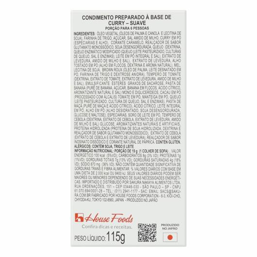 Condimento Suave Vermont Curry Caixa 115g - Imagem em destaque