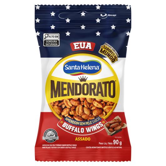 Amendoim Torrado sem Pele Buffalo Wings EUA Mendorato Pacote 90g Edição Limitada Sabores do Mundo - Imagem em destaque