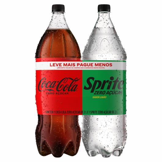 Pack Refrigerante Zero Açúcar Coca-Cola + Sprite 2l Cada Leve Mais Pague Menos - Imagem em destaque