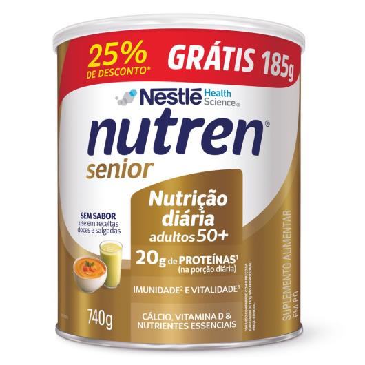 Suplemento Alimentar sem Sabor Nutren Senior Lata 740g Grátis 185g 25% de Desconto - Imagem em destaque