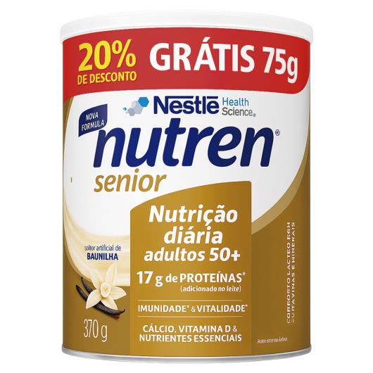 Composto Lácteo Baunilha Nutren Senior Lata 370g Grátis 75g 20% de Desconto - Imagem em destaque