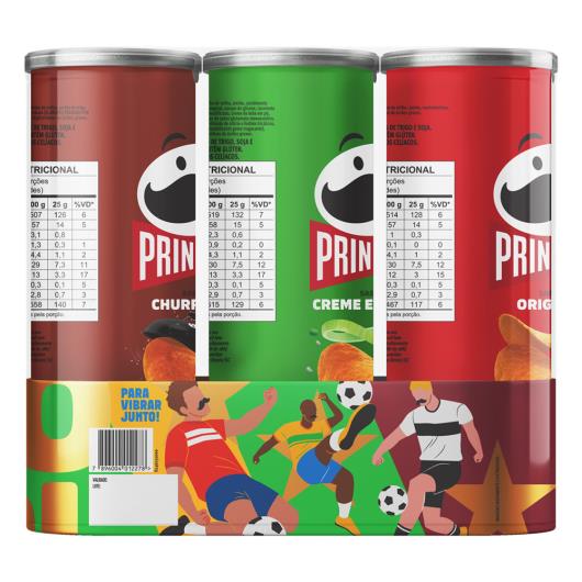 Kit Batata Original 104g + Churrasco 109g + Creme e Cebola 109g Pringles Edição Limitada para Colecionador - Imagem em destaque