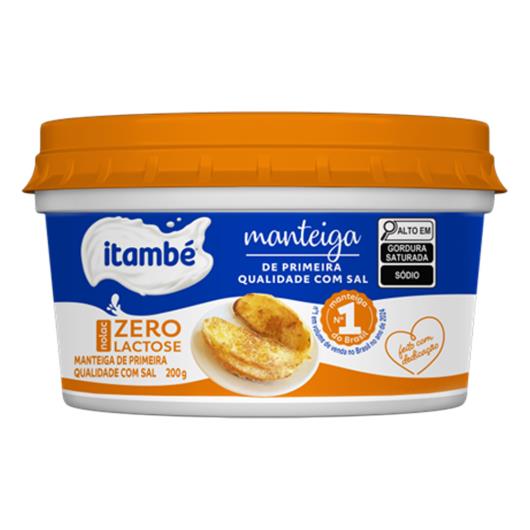 Manteiga de Primeira Qualidade com Sal Zero Lactose Itambé Nolac Pote 200g - Imagem em destaque