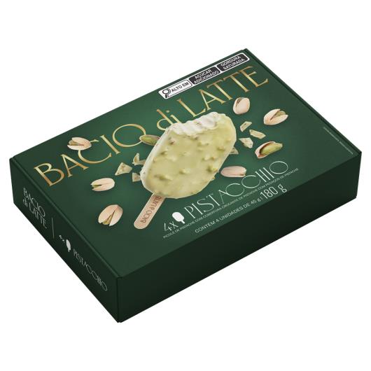 Picolé Pistacchio Bacio di Latte Caixa 180g 4 Unidades 45g Cada - Imagem em destaque