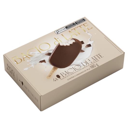 Picolé Bacio di Latte Caixa 180g 4 Unidades 45g Cada - Imagem em destaque
