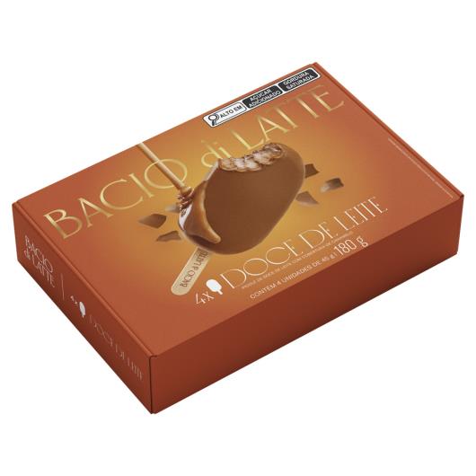 Picolé Doce de Leite Bacio di Latte Caixa 180g 4 Unidades 45g Cada - Imagem em destaque