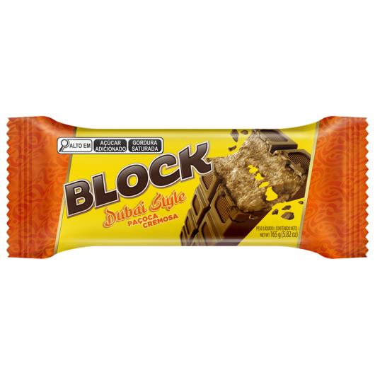 Chocolate ao Leite Paçoca Cremosa Block Dubai Style 165g - Imagem em destaque