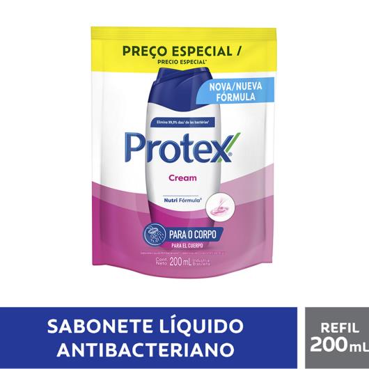 Sabonete Líquido Antibacteriano Cream Protex Refil 200ml - Imagem em destaque
