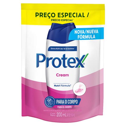 Sabonete Líquido Antibacteriano Cream Protex Refil 200ml - Imagem em destaque