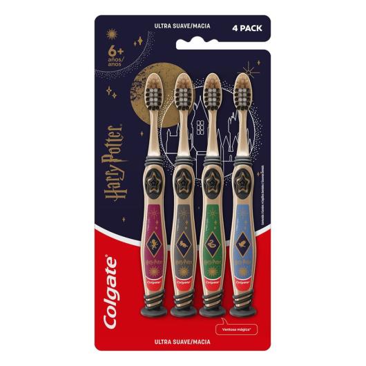 Escova Dental Harry Potter Infantil Ultramacia Colgate 4 Unidades - Imagem em destaque
