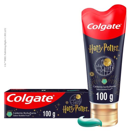Gel Dental Infantil com Flúor Bubble Fruit Harry Potter Colgate Caldeirão Borbulhante Caixa 100g - Imagem em destaque