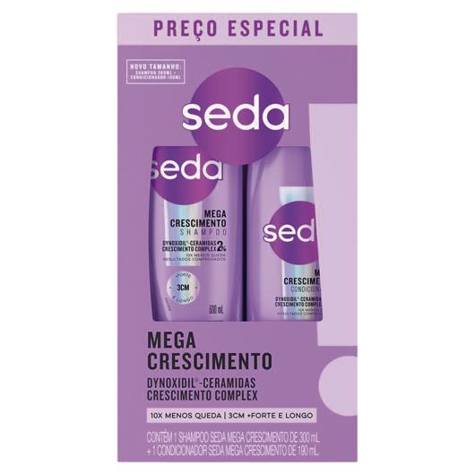 Shampoo 300ml + Condicionador 190ml Mega Crescimento Seda - Imagem em destaque