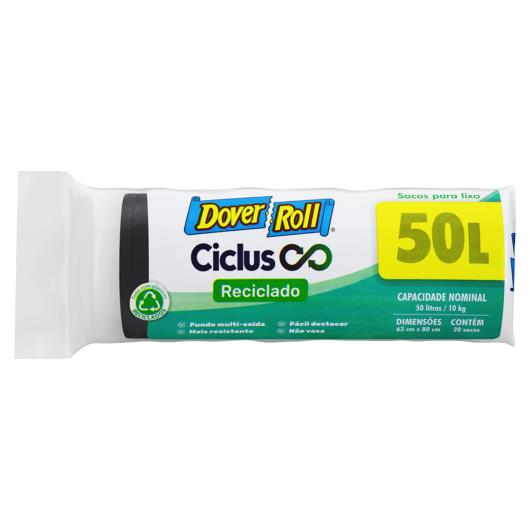 Saco para Lixo Ciclus Dover-Roll 50l 20 Unidades Cada - Imagem em destaque