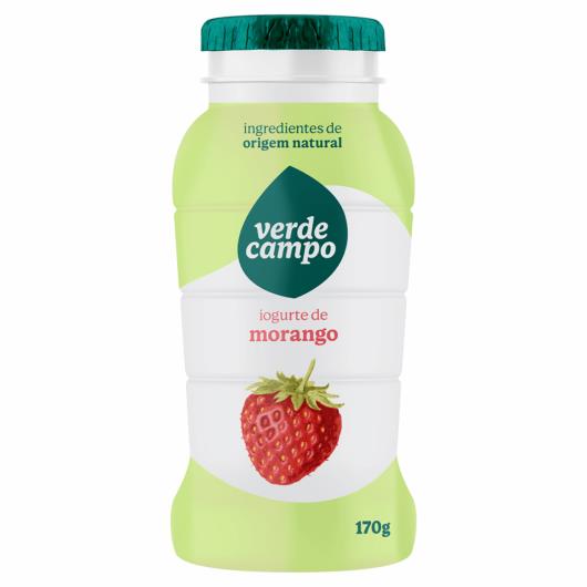 Iogurte Parcialmente Desnatado Morango Verde Campo Frasco 170g - Imagem em destaque