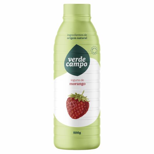 Iogurte Parcialmente Desnatado Morango Verde Campo Garrafa 500g - Imagem em destaque
