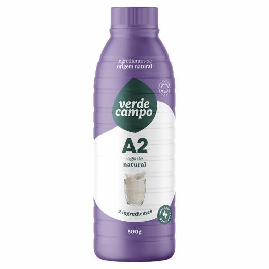 Iogurte Integral Natural Tipo A2 Zero Lactose Verde Campo Garrafa 500g - Imagem em destaque