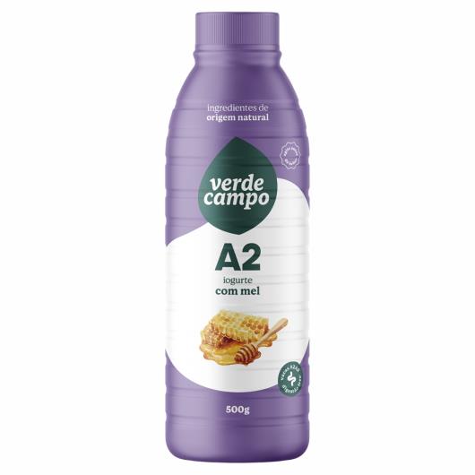 Iogurte Integral Mel Tipo A2 Zero Lactose Verde Campo Garrafa 500g - Imagem em destaque
