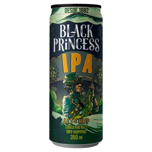 Cerveja IPA Puro Malte Black Princess Let’s Hop Lata 350ml - Imagem em destaque