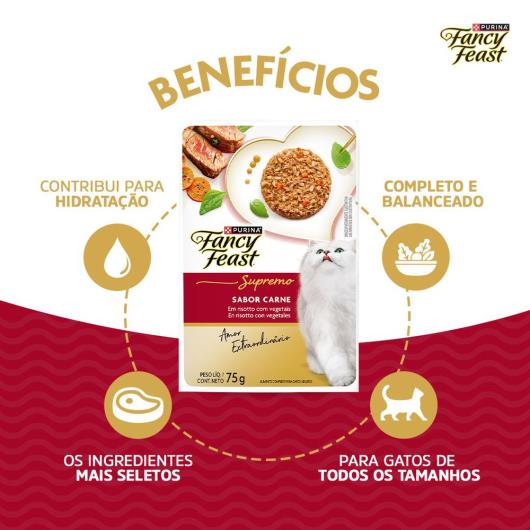 Ração Úmida para Gatos Adultos Fancy Fest Supremo Carne 75g - Imagem em destaque
