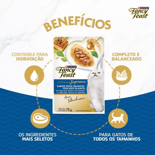 Ração Úmida para Gatos Adultos Peixe Branco Fancy Fest 75g - Imagem em destaque