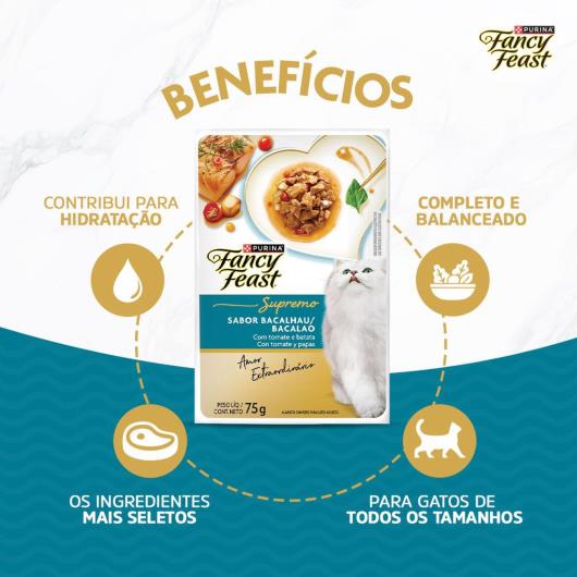 Ração Úmida para Gatos Fancy Fest Supremo Bacalhau 75g - Imagem em destaque